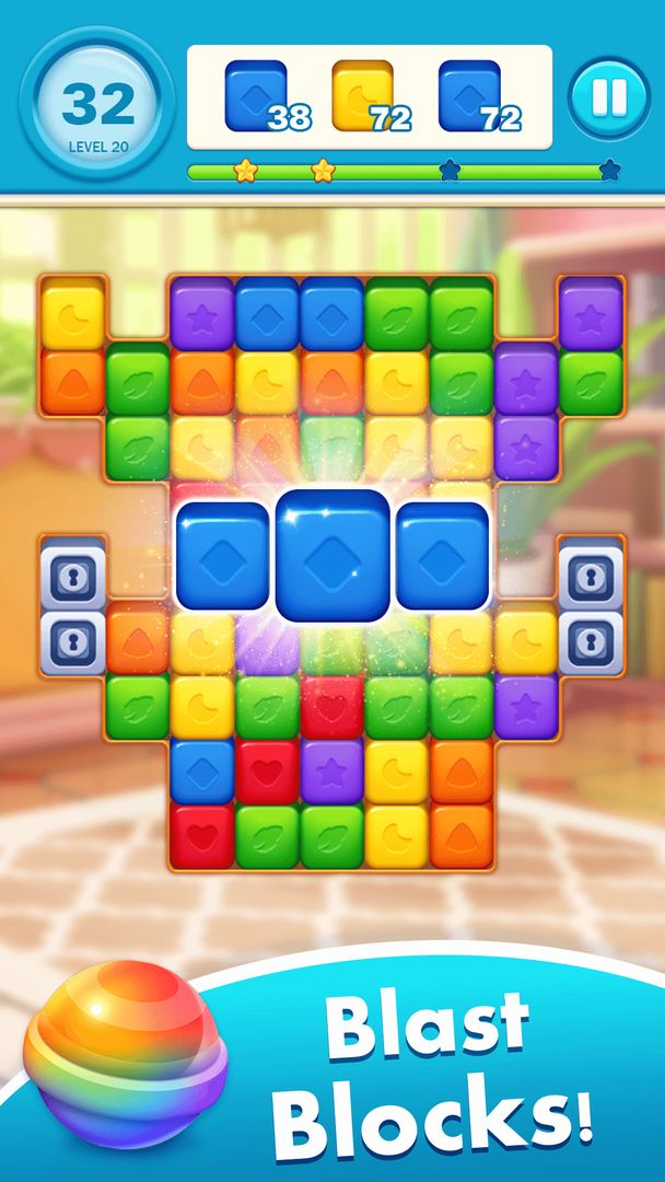 Screenshot of Sweet Candy Fever-Free Match 3 Puzzle game