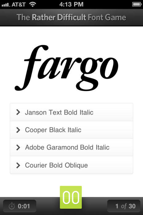 Cuplikan Layar Game The Font Game