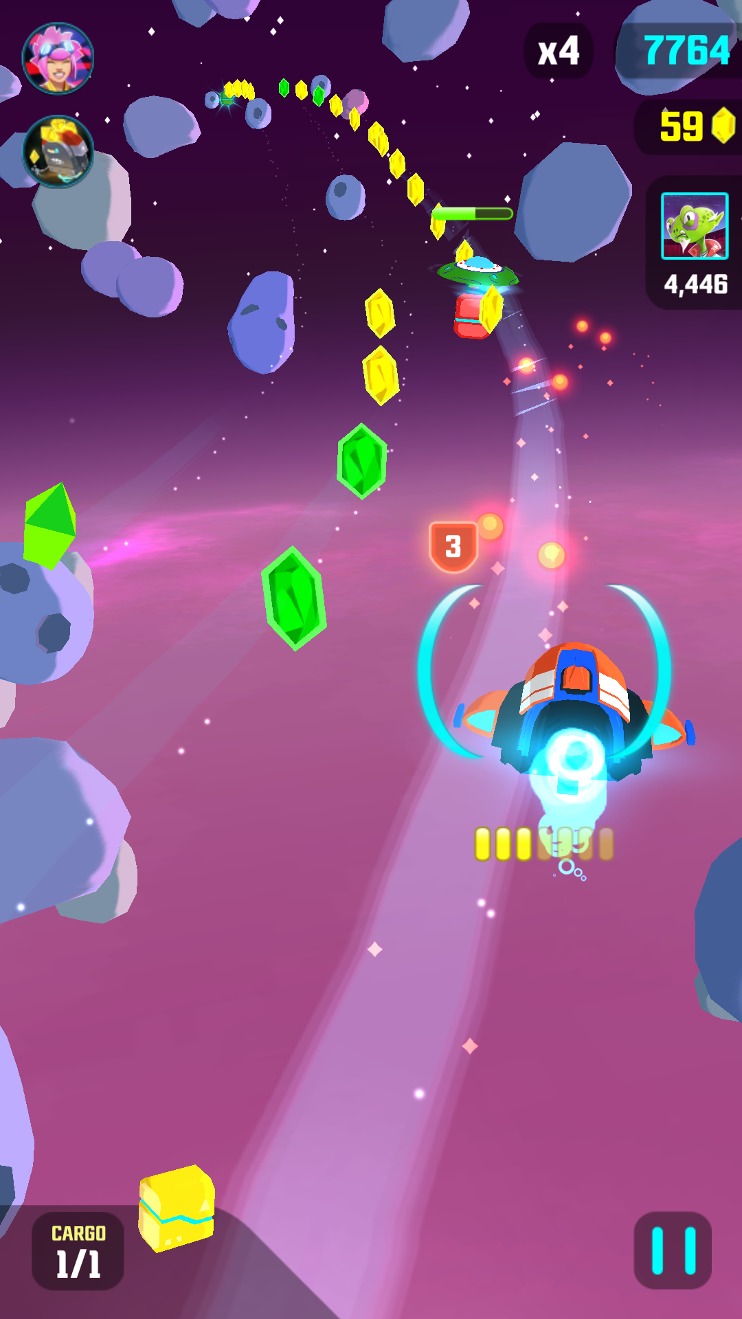 Galaxy Dash: Race to Outer Run 遊戲截圖