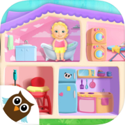 Süßes Baby Mädchen Puppenhaus - Spielen, Pflegen & Schlafenszeit