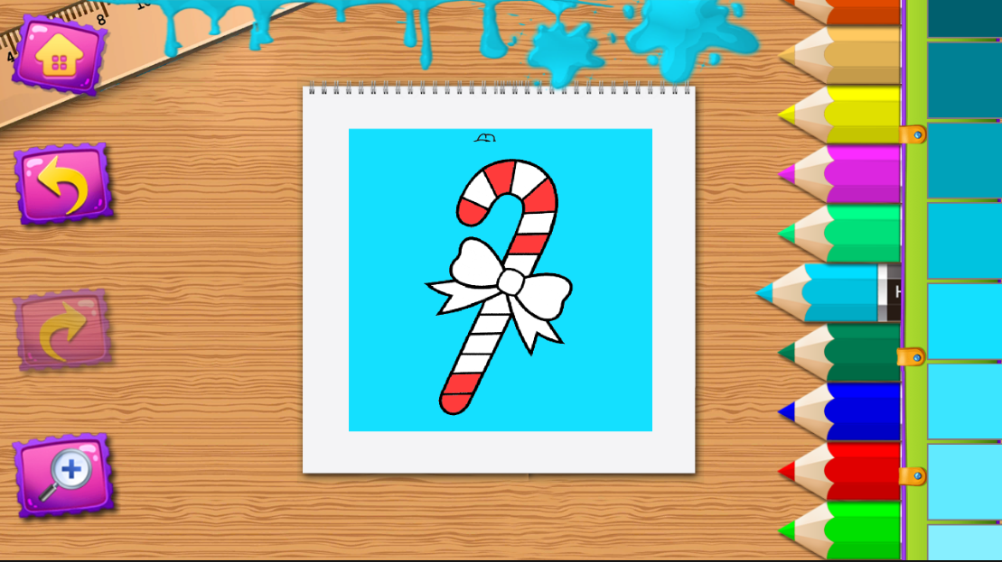 Coloring Snow Santa Game Screenshot