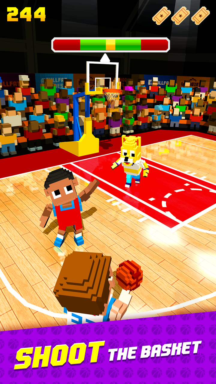 Blocky Basketball FreeStyle Game Screenshot