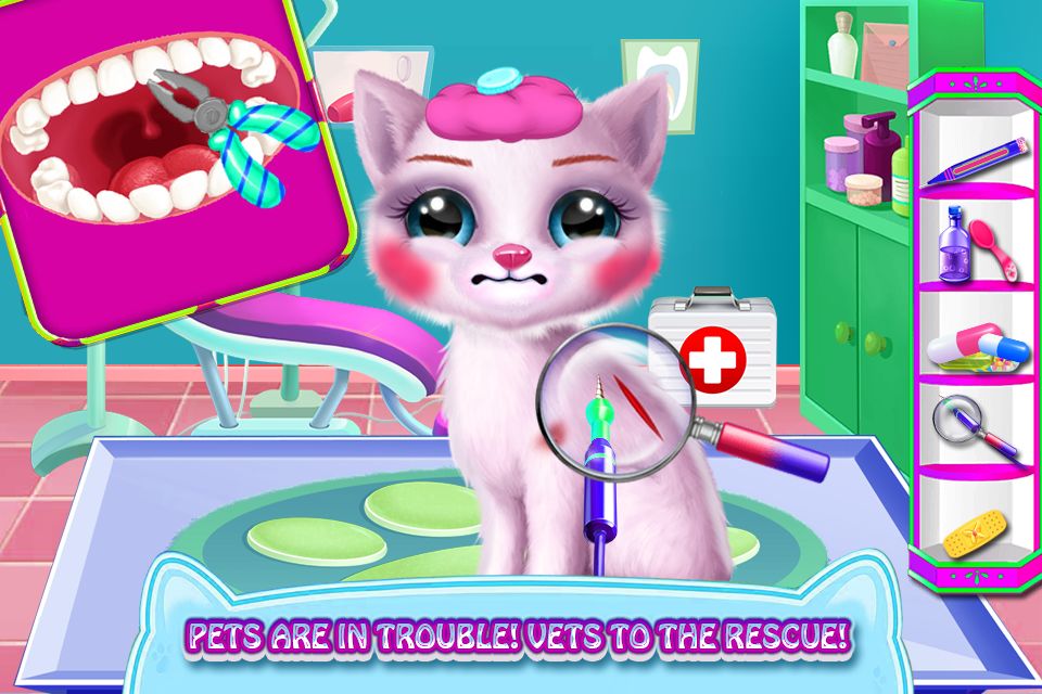 Screenshot of ER Pet Vet - Fluffy Puppy * Fun Casual Doctor Game