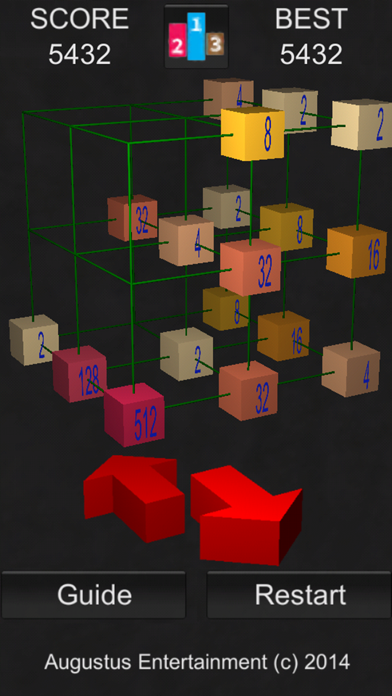 2048 Cube 3D Game Screenshot