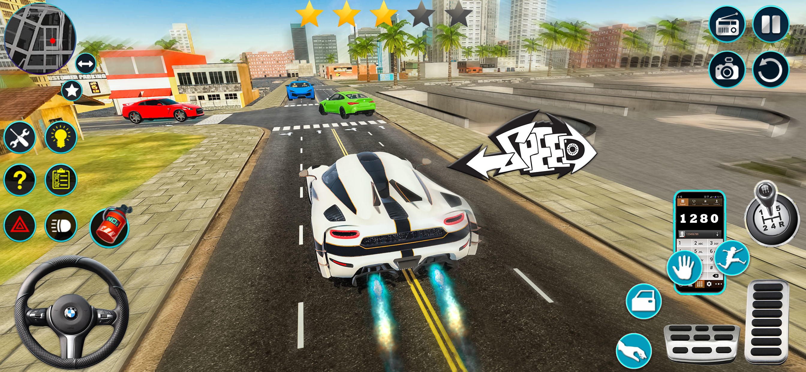오픈 월드 자동차 운전 3D 시뮬레이션 게임 스크린 샷