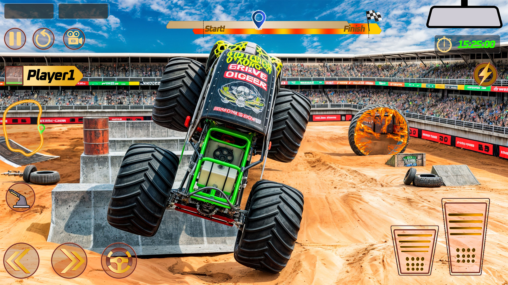 Captura de Tela do Jogo Monster Truck Demolition Derby