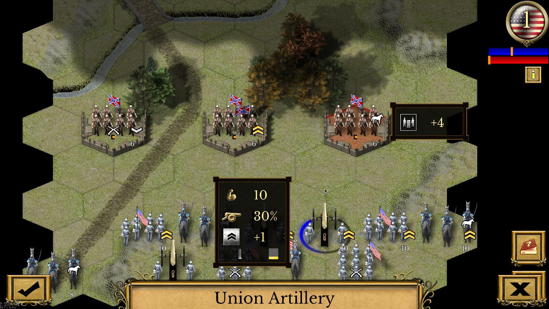 Civil War: 1864 ภาพหน้าจอเกม