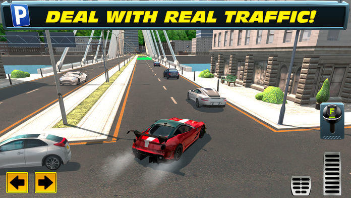 Trailer Truck Parking with Real City Traffic Car Driving Sim Game Screenshot