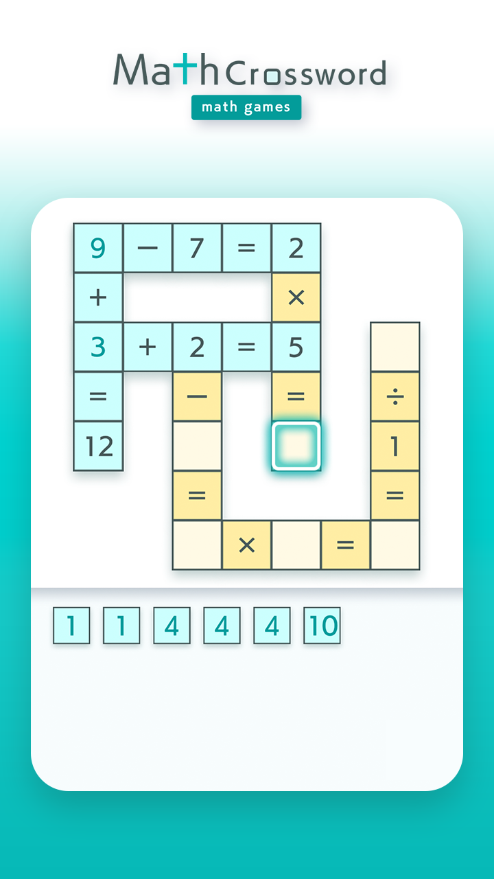 Math Crossword - math games 게임 스크린샷
