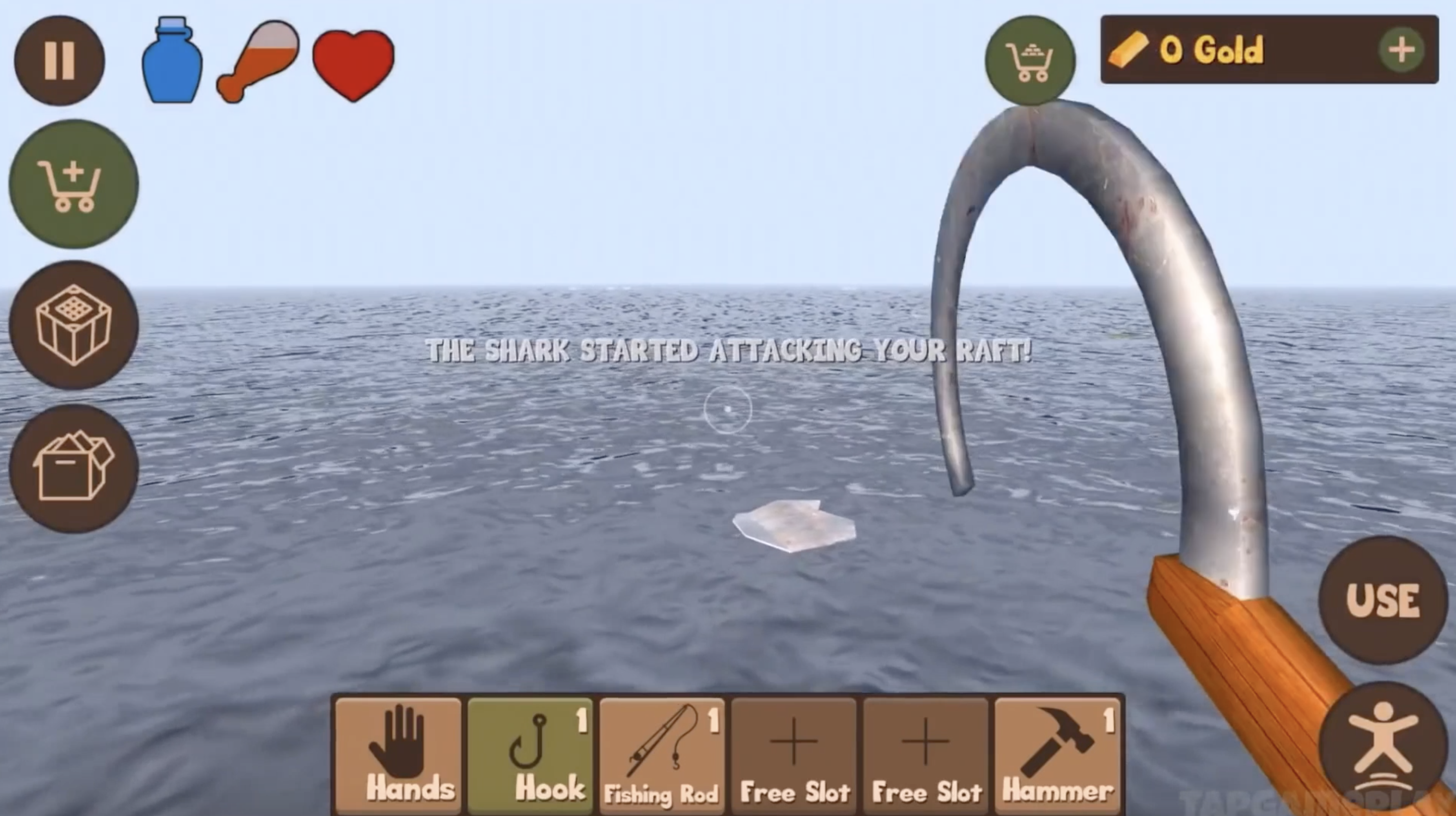Screenshot dari video Raft Survival Simulator