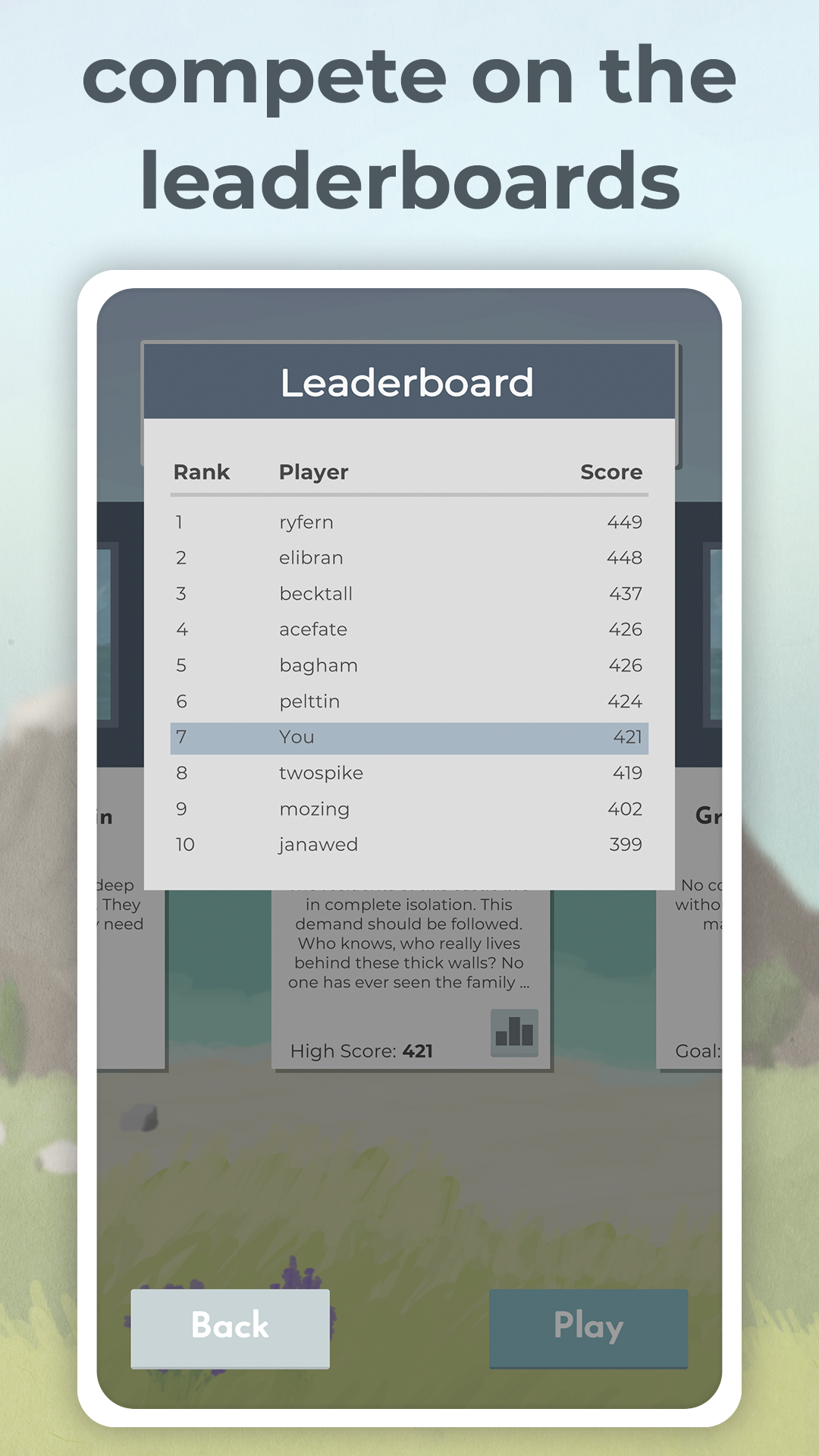Square Valley ภาพหน้าจอเกม