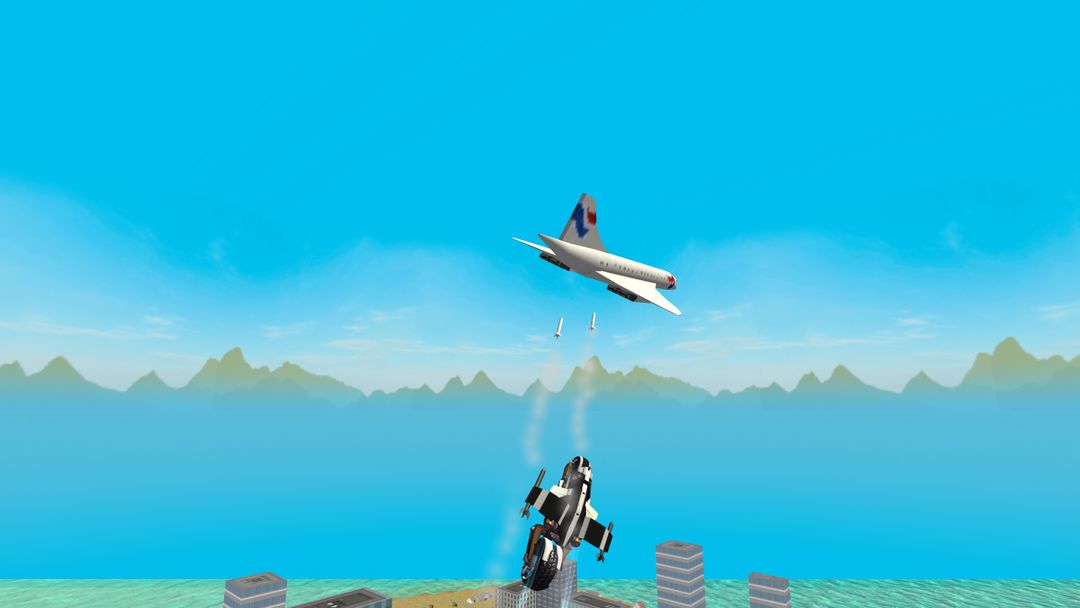 Screenshot of Flying Police Motorcycle Rider