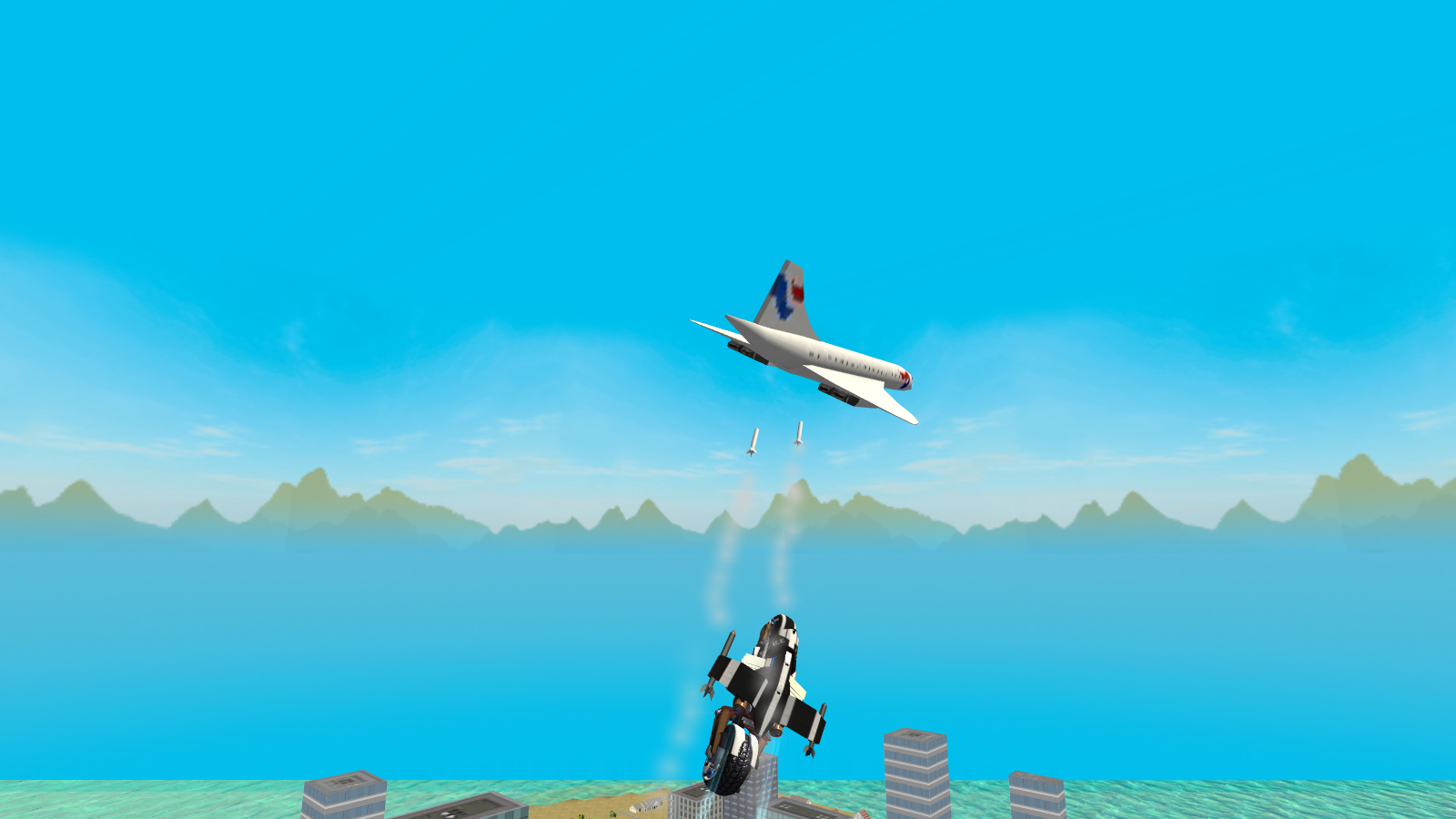 Cuplikan Layar Game Flying Police Motorcycle Rider