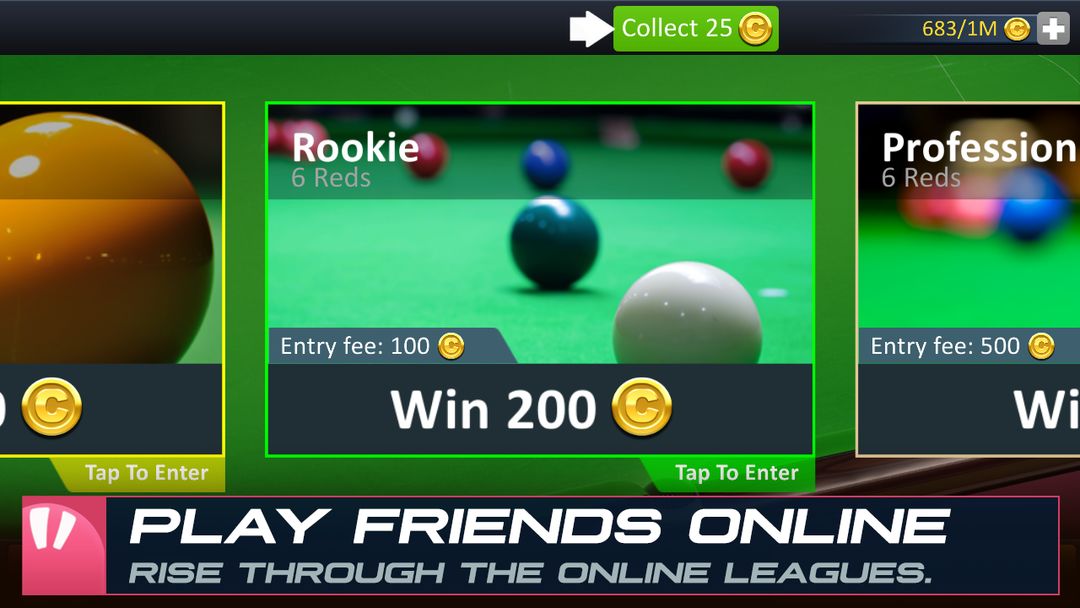 Snooker Stars - 3D Online Spor 게임 스크린 샷