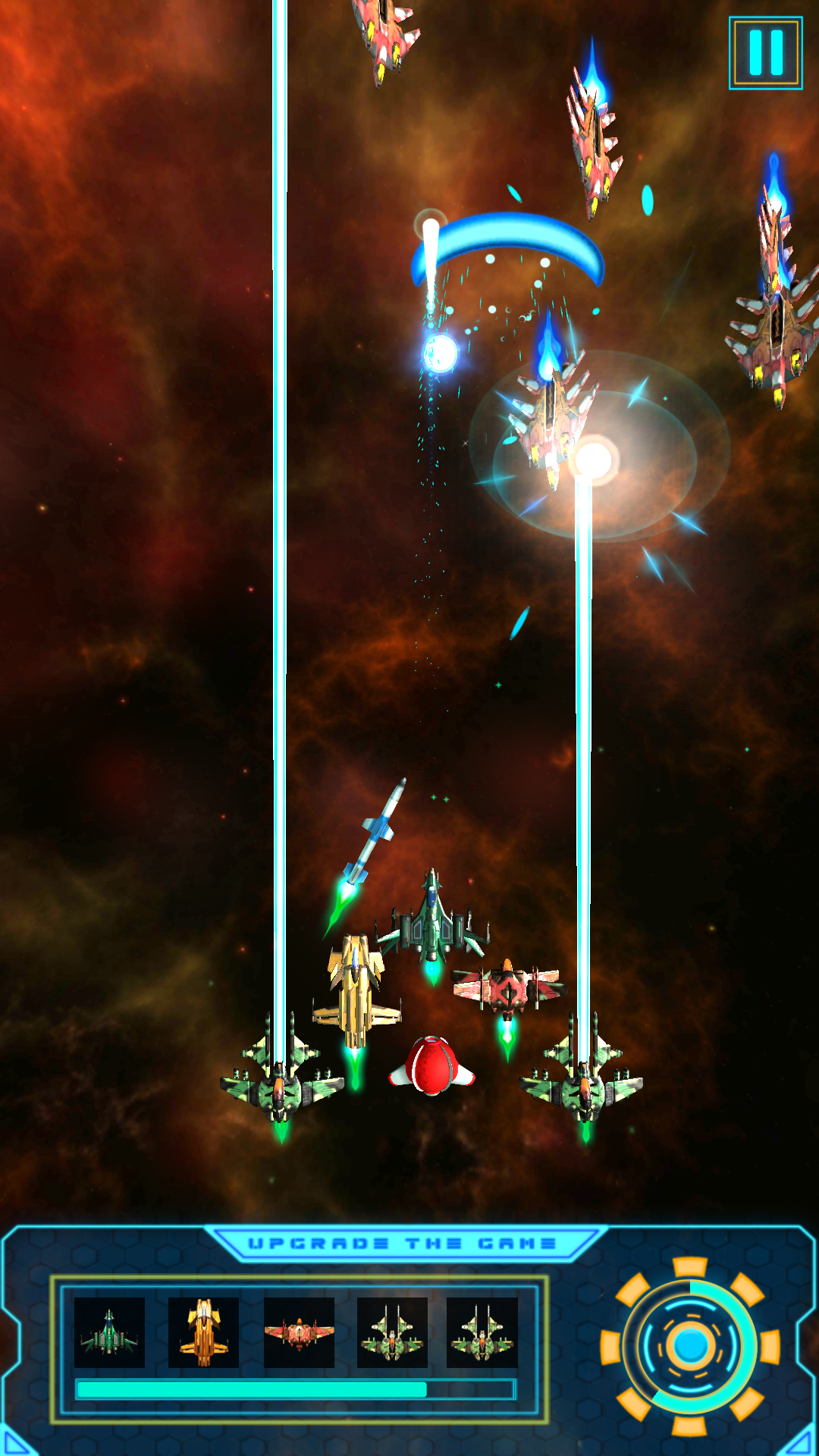 Screenshot 1 of Atualize o jogo 3: Tiro com Naves Espaciais 1.410