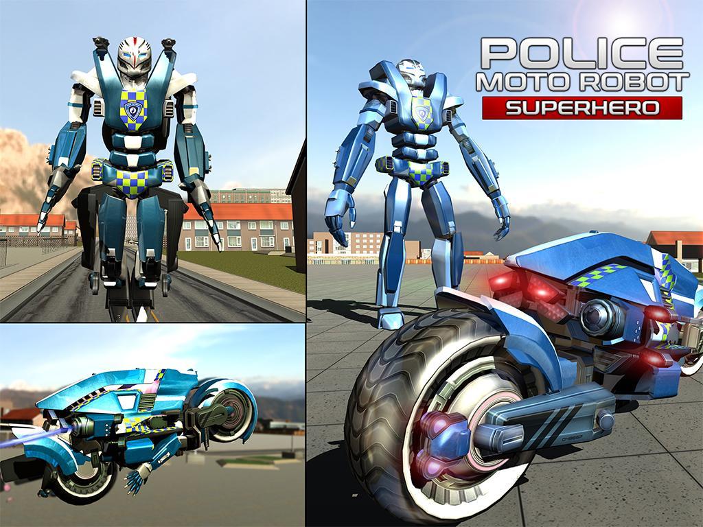 Police Moto Robot Superhero Game Screenshot