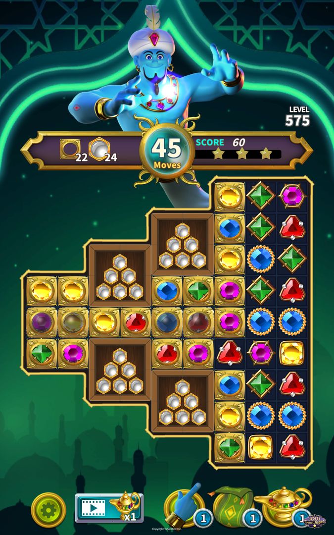 Screenshot of 1001 Jewel Nights Match Puzzle