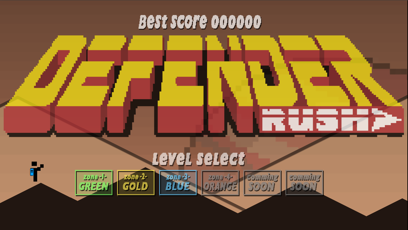 Defender Rush Game Screenshot