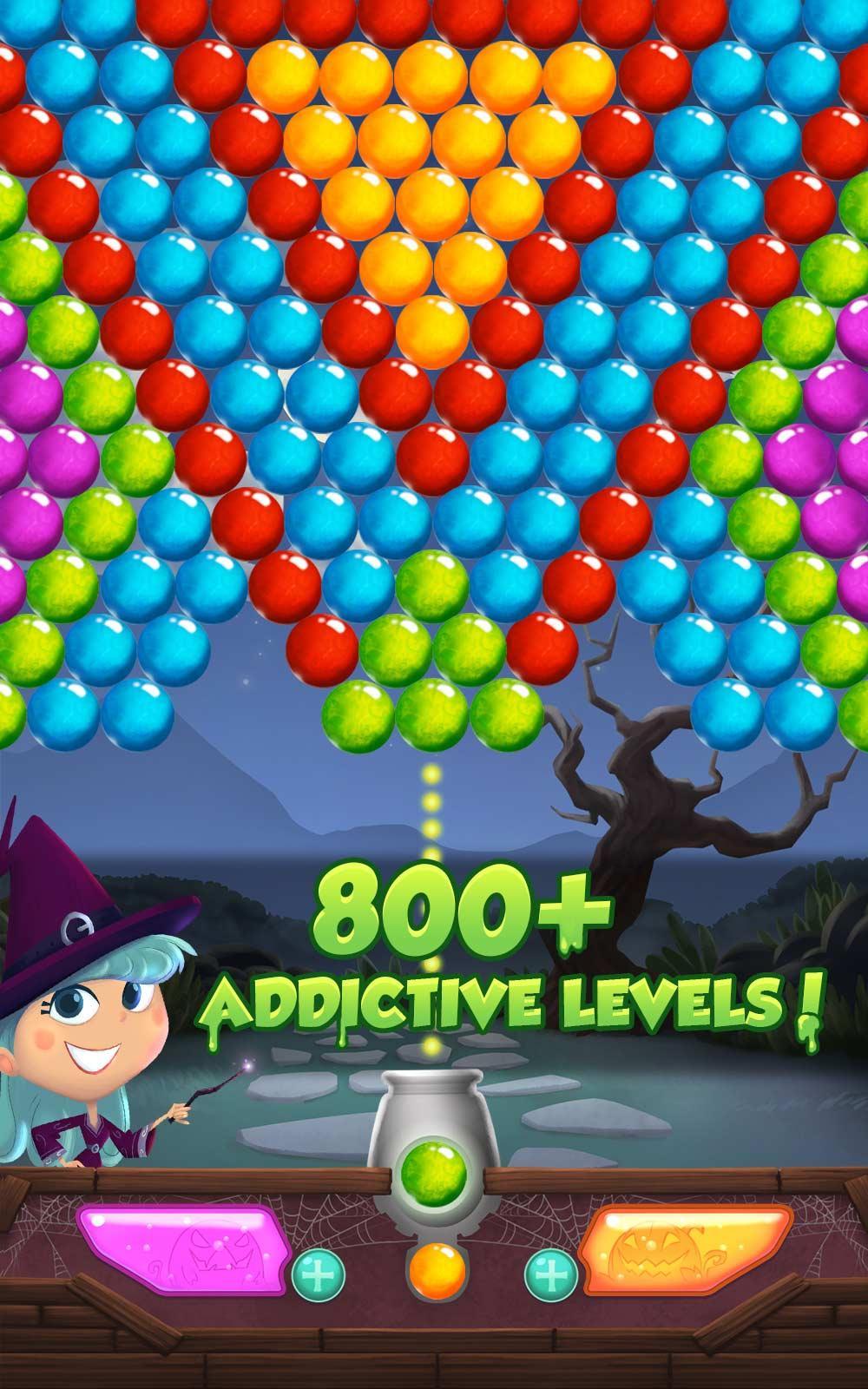 Bubble Shooter Halloween Witch Game Screenshot