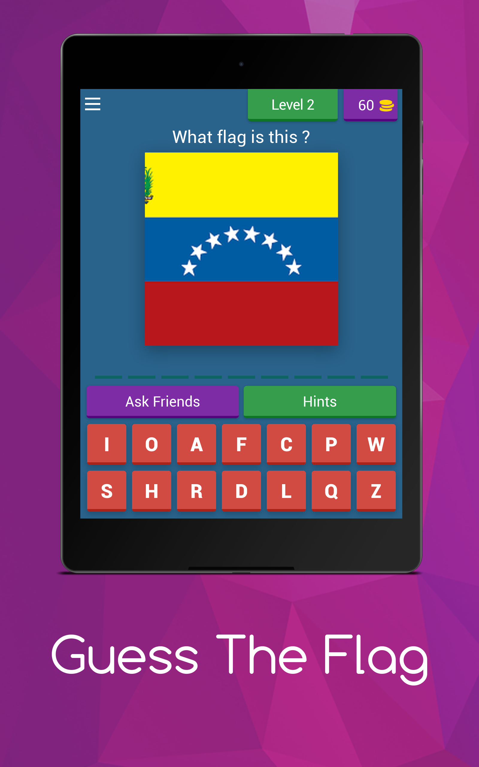 Screenshot of Guess the Flag Quiz