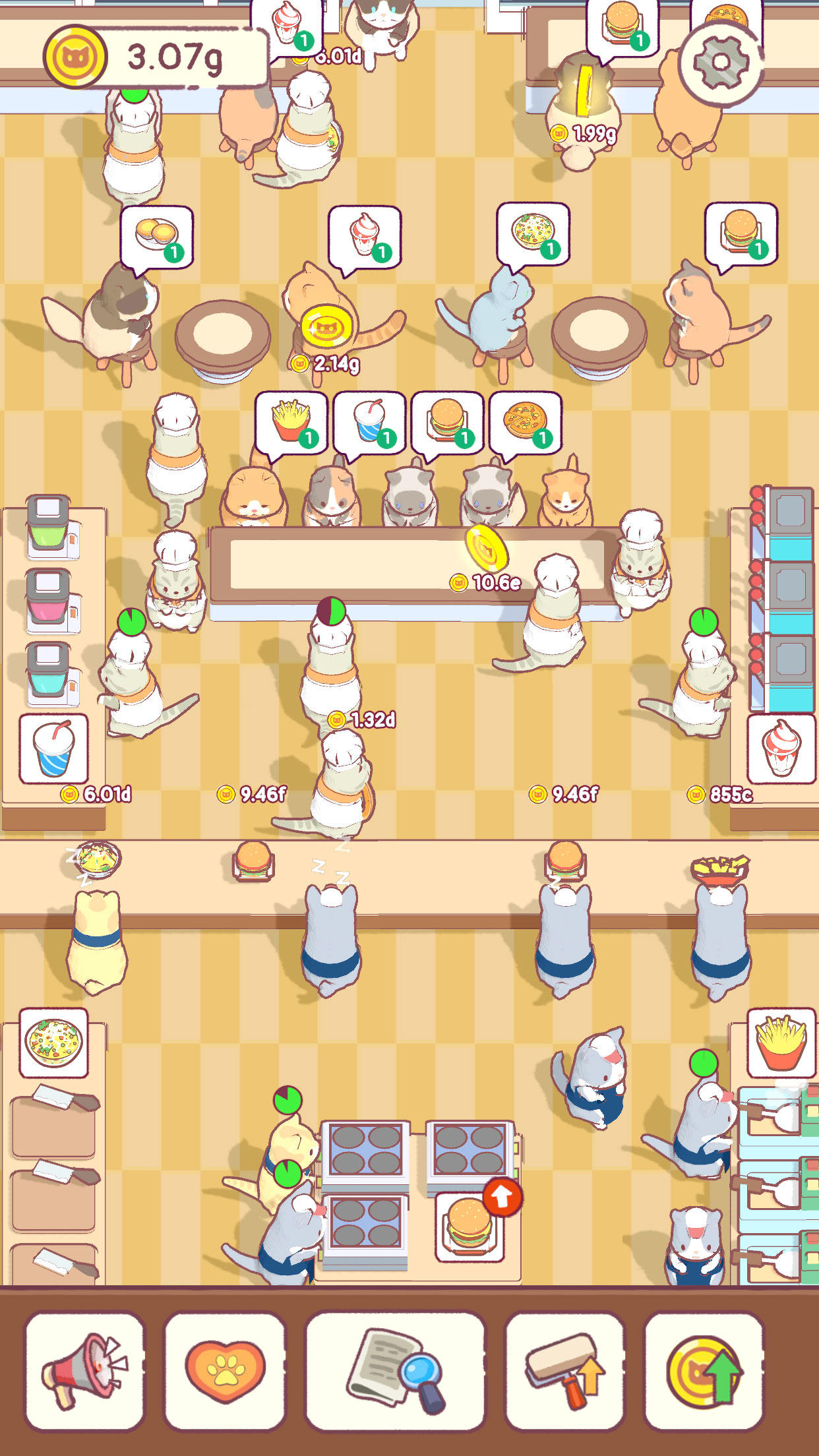 Cat Snack Cafe: Idle Games遊戲截圖