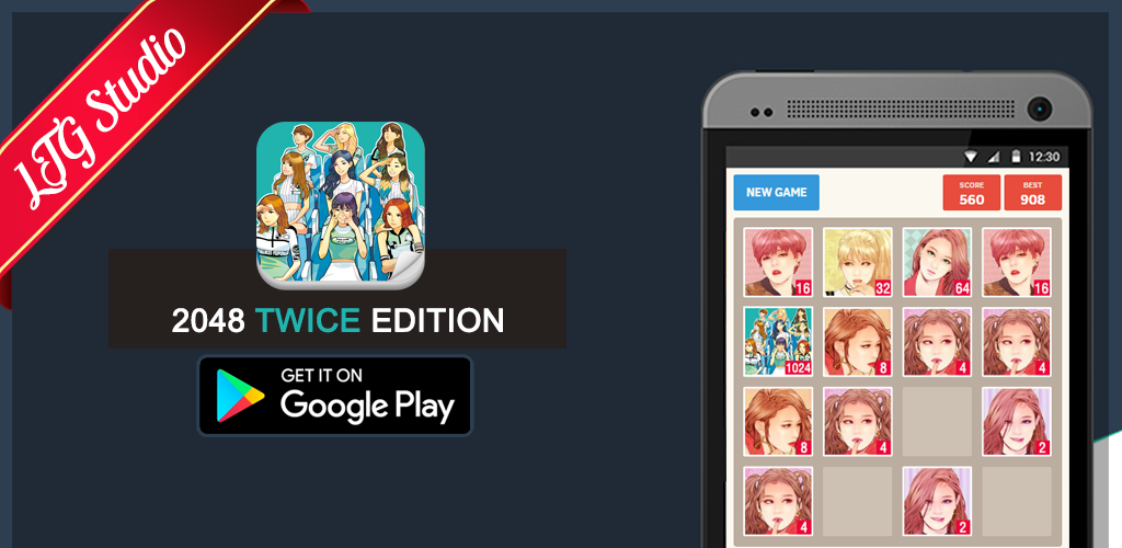 Banner of 2048 TWICE KPop Game 2