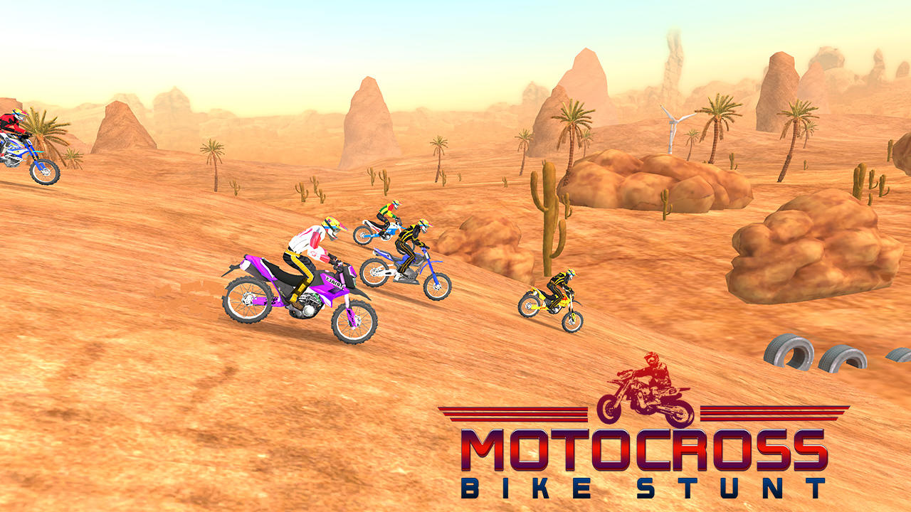 Motocross Bike Stunt Racing Game Screenshot
