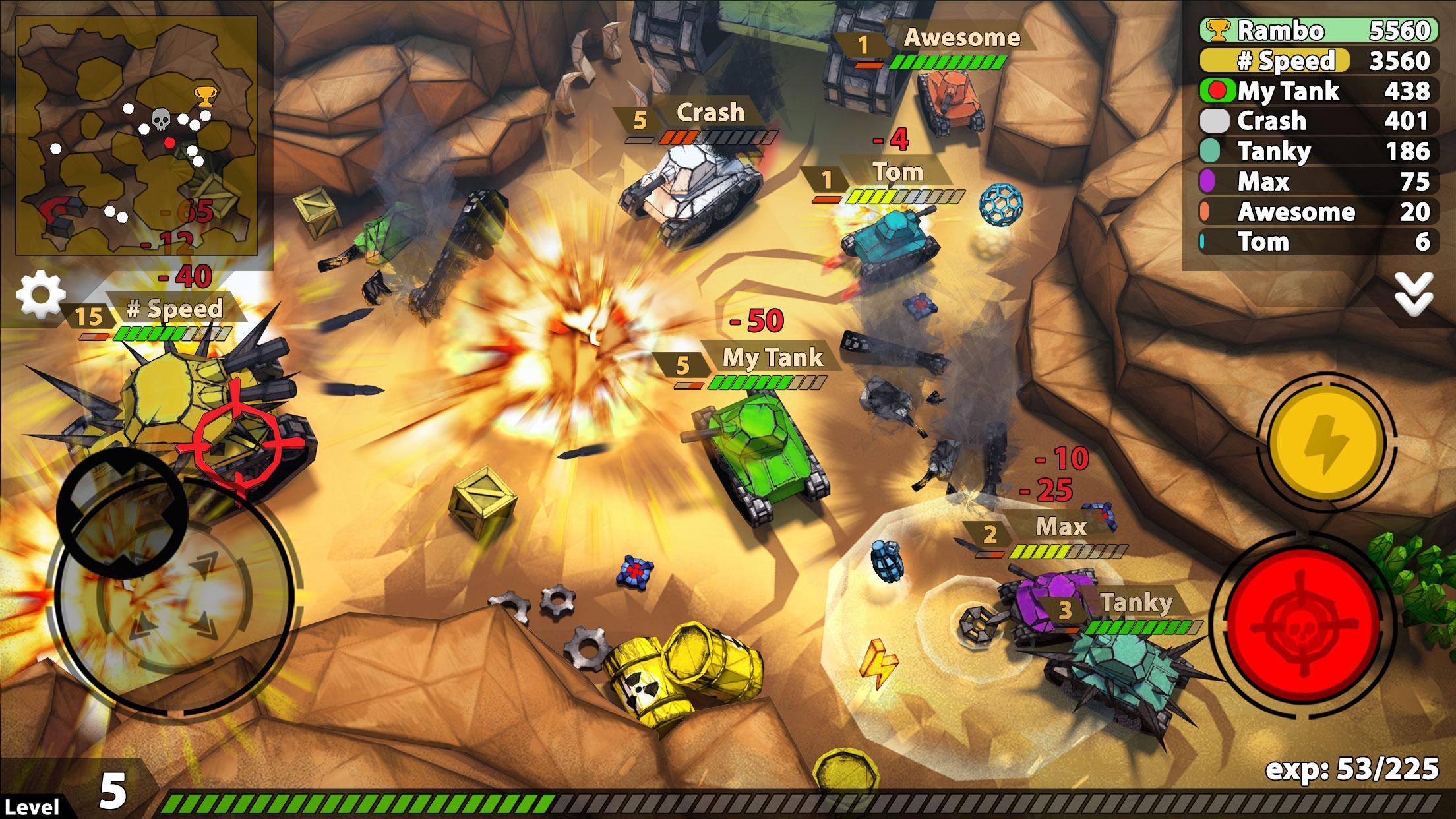 Crash of Tanks: Pocket Mayhem 게임 스크린 샷