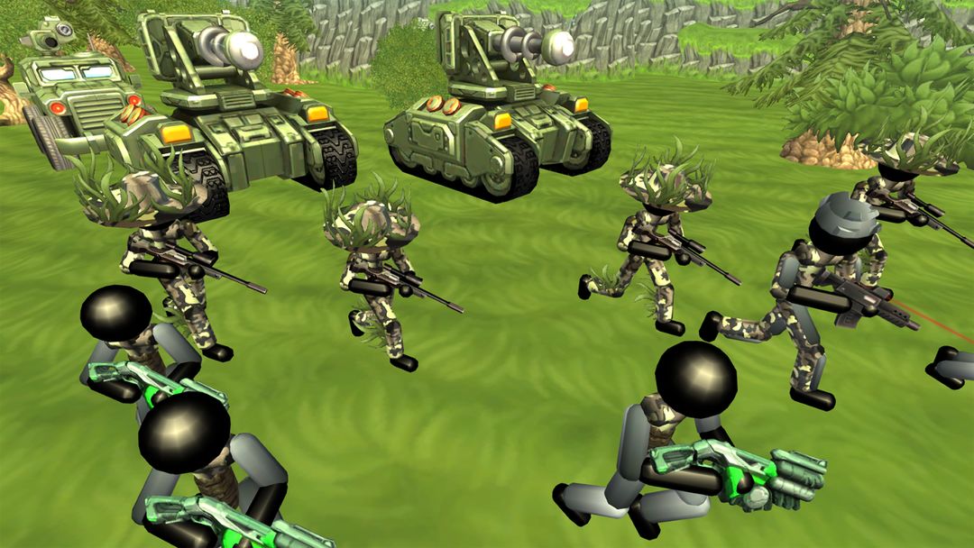 Stickman Tank Battle Simulator ภาพหน้าจอเกม