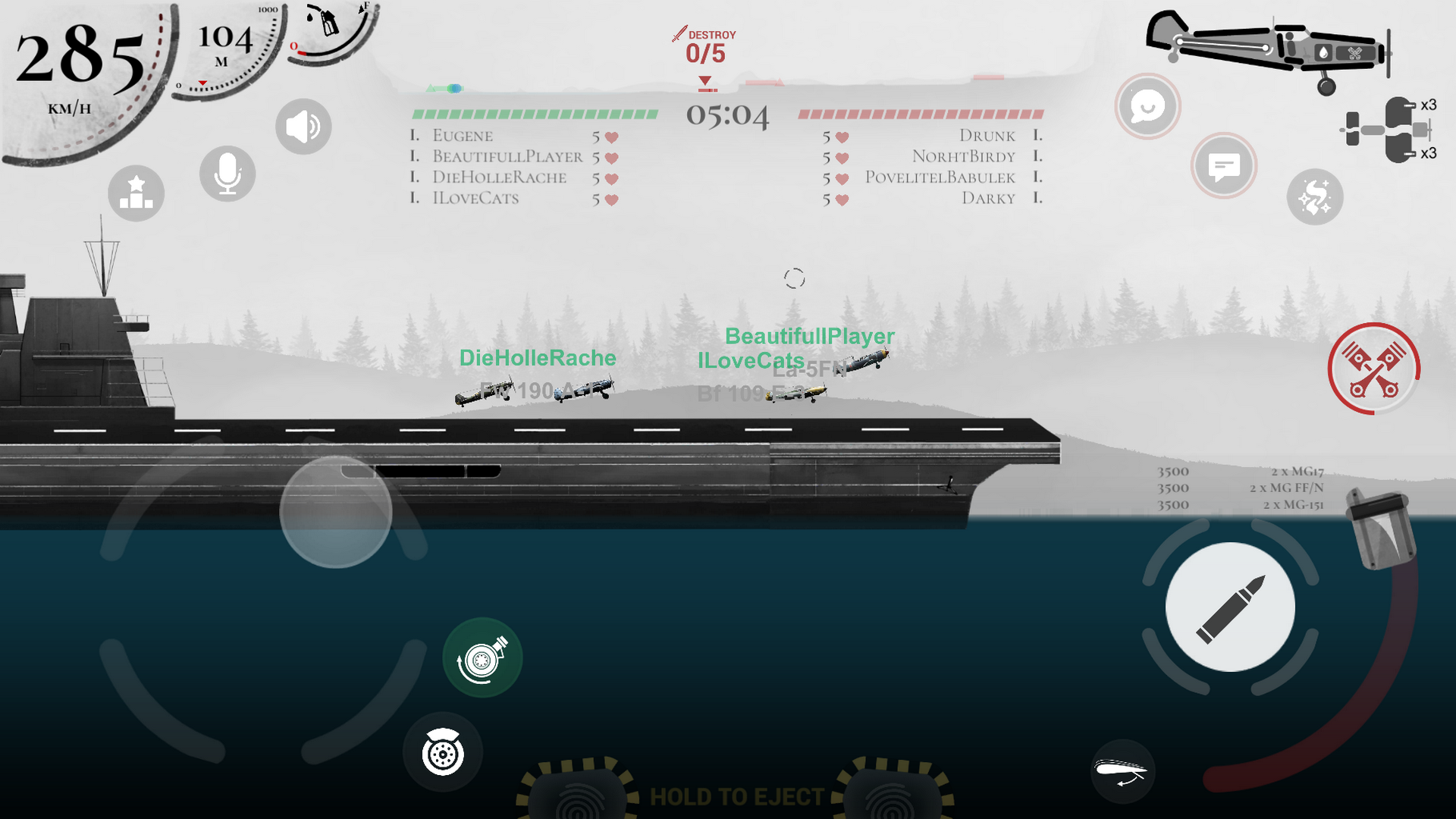 Captura de Tela do Jogo Warplane Inc: WW2 Online PvP