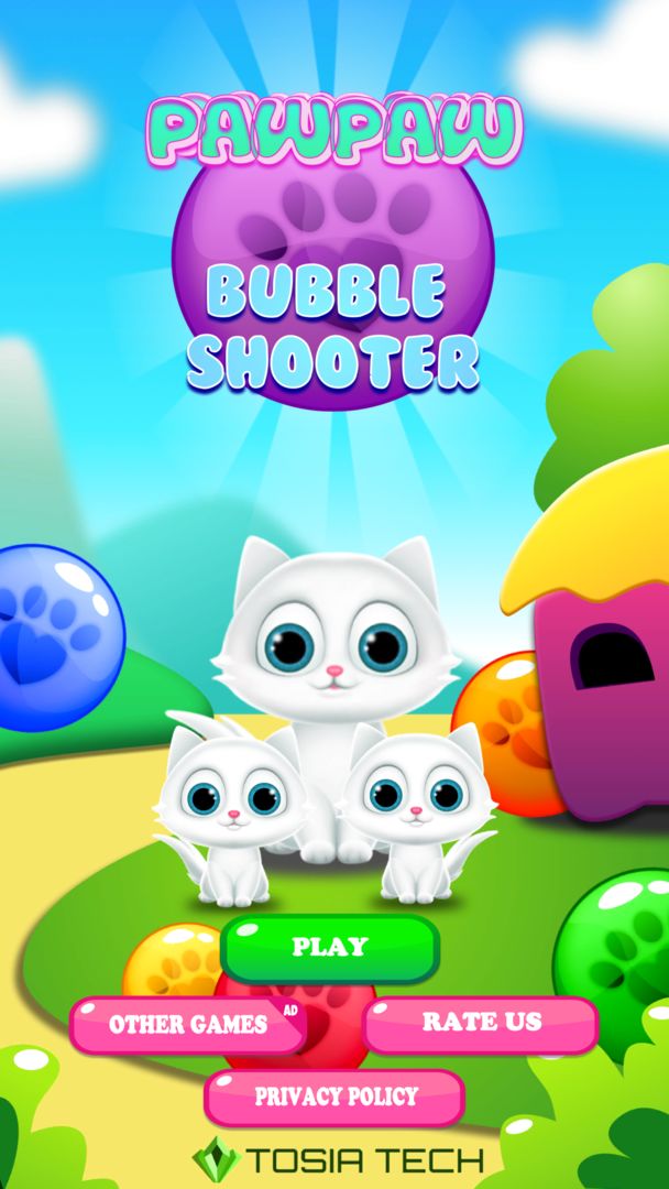 PawPaw Bubble Shooter 게임 스크린 샷