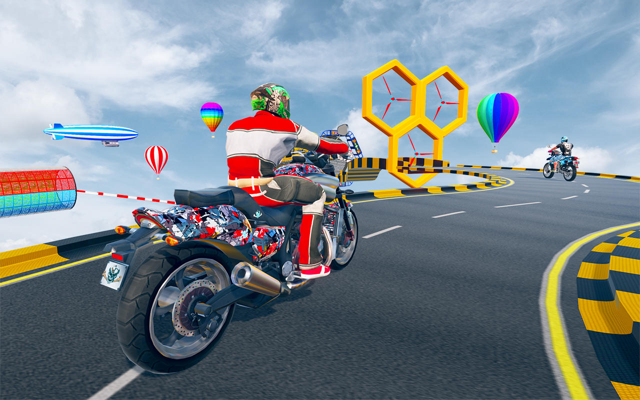 Superhero Bike Mega Ramp Stunt Game Screenshot