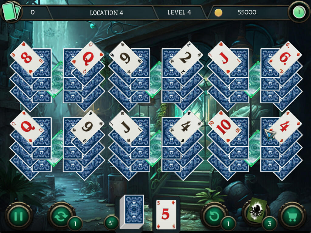 Mystery Solitaire. Cthulhu Mythos 2 Game Screenshot