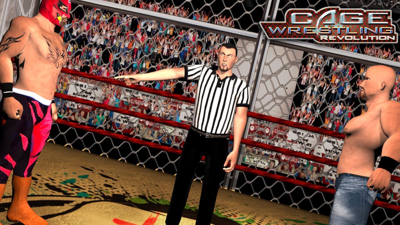 Wrestling Cage Revolution : Wrestling Games Game Screenshot