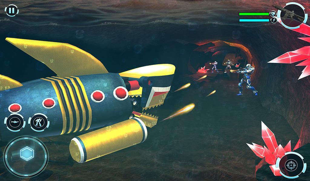 리얼 로봇 상어 게임 : 화가 상어 로봇 변환 게임 스크린 샷