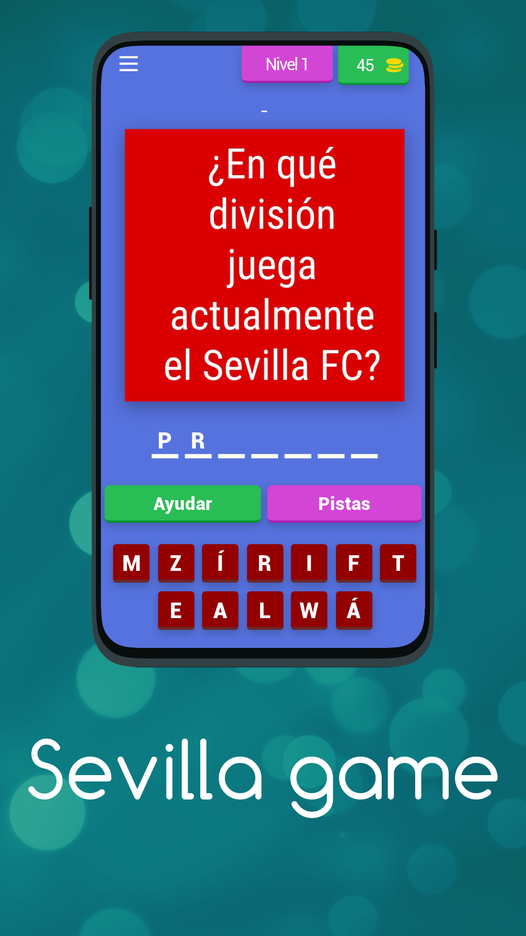 Sevilla game Game Screenshot