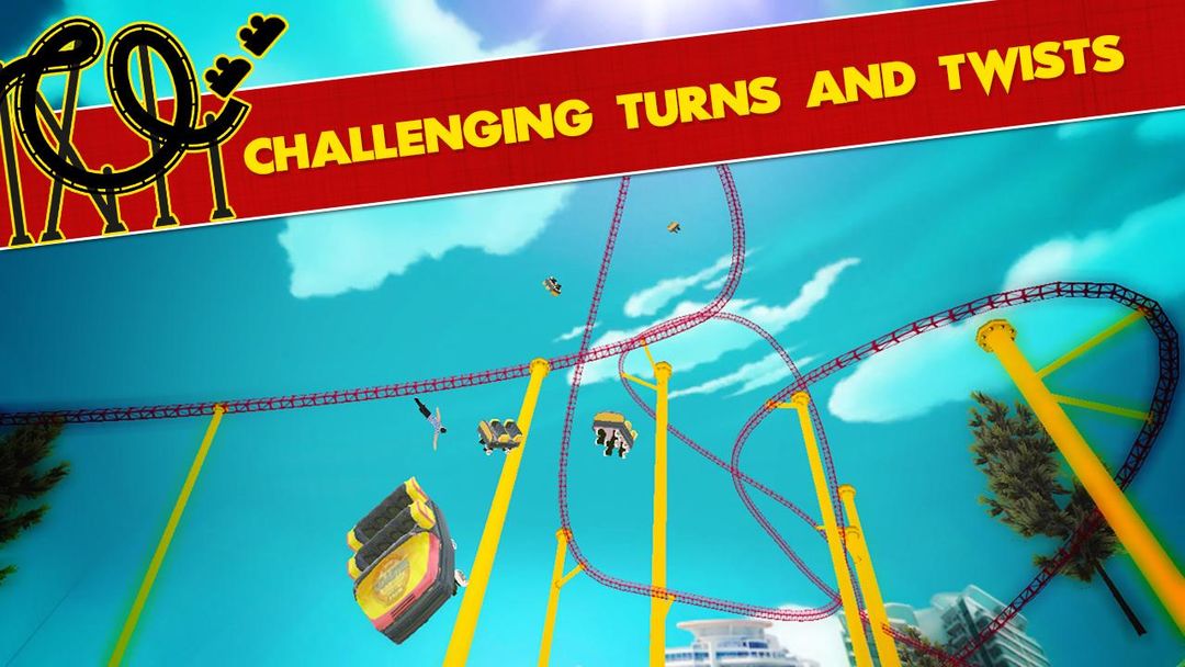 Roller Coaster Racing 3D 2 player 게임 스크린 샷