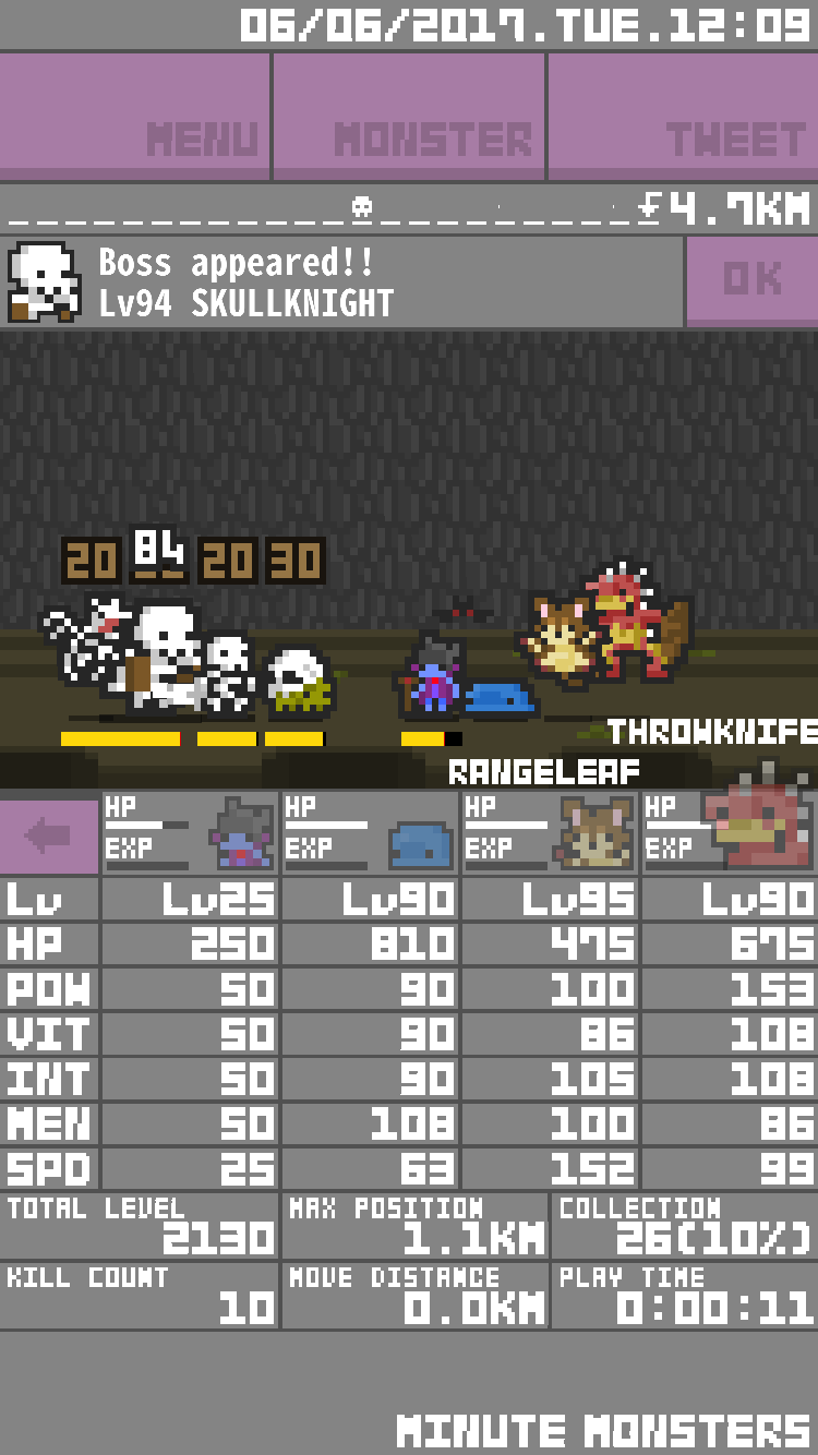 Cuplikan Layar Game MinuteMonsters