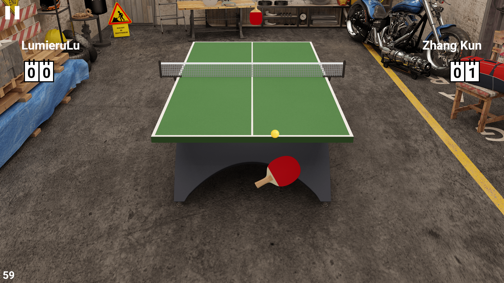 Cuplikan Layar Game Virtual Table Tennis