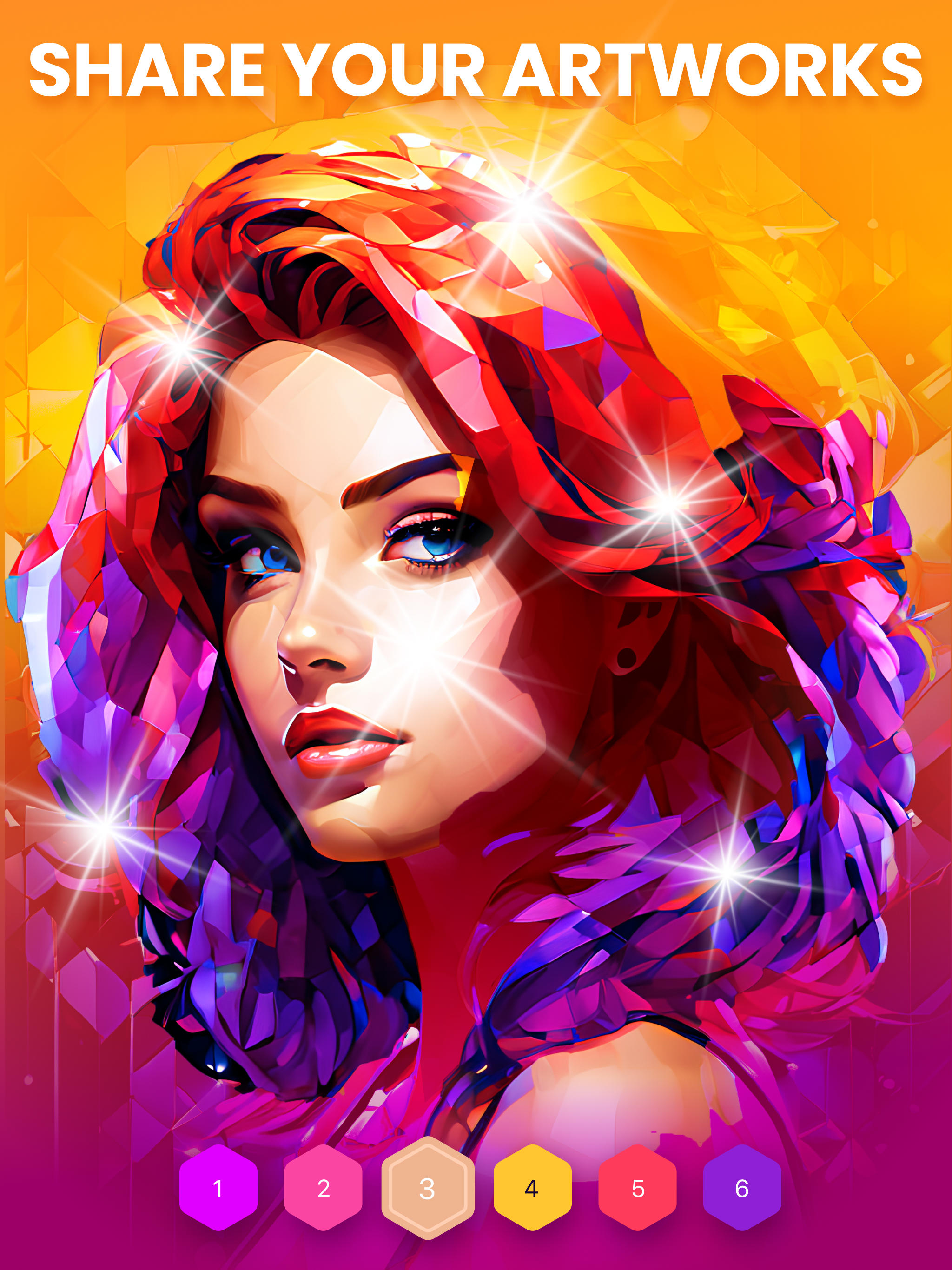 Polygon - Art Coloring Book Game Screenshot