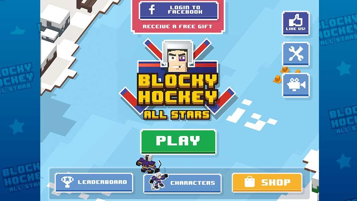 Screenshot of Blocky Hockey All-Stars