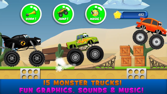Monster Trucks Kids Racing Game screenshot game