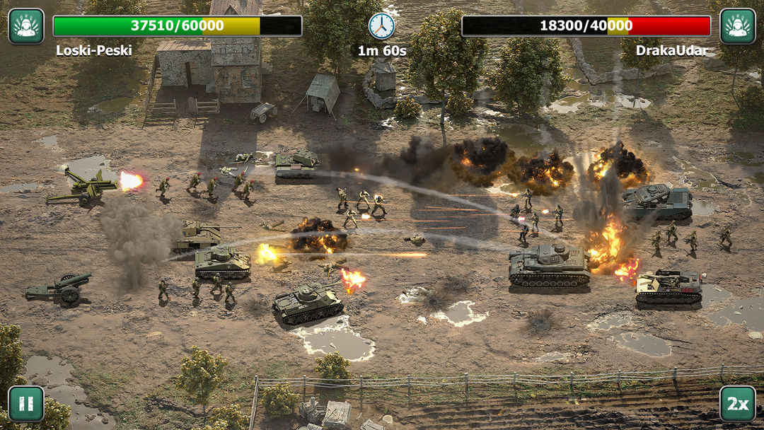 Screenshot of Heroes of War: Idle army game