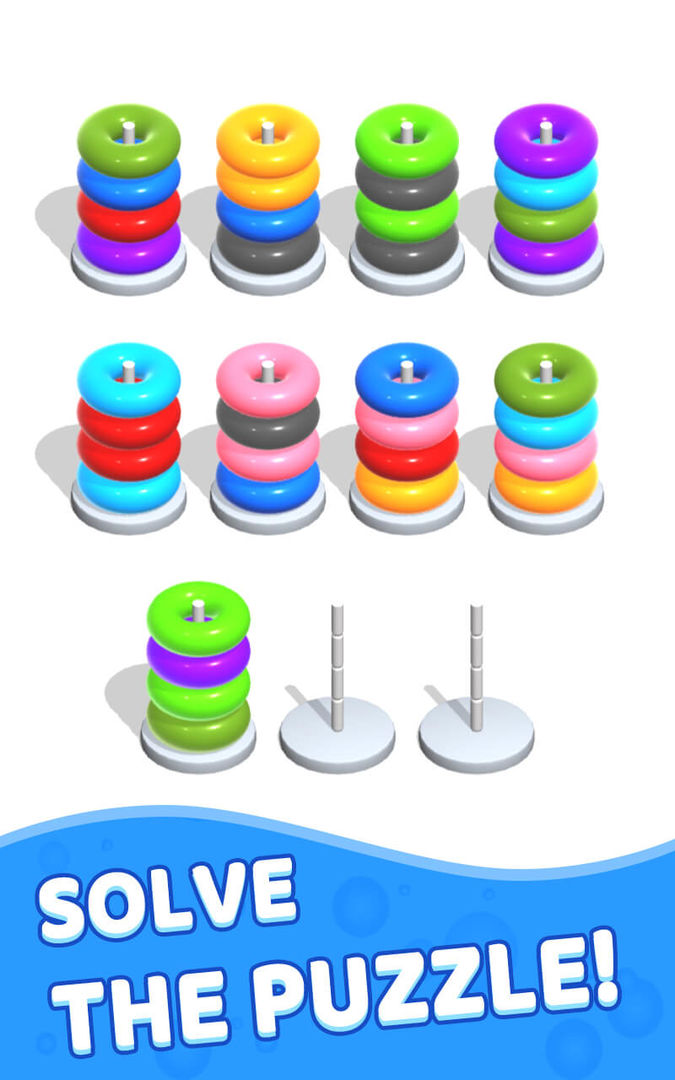 Screenshot of Color Hoop Stack - Sort Puzzle
