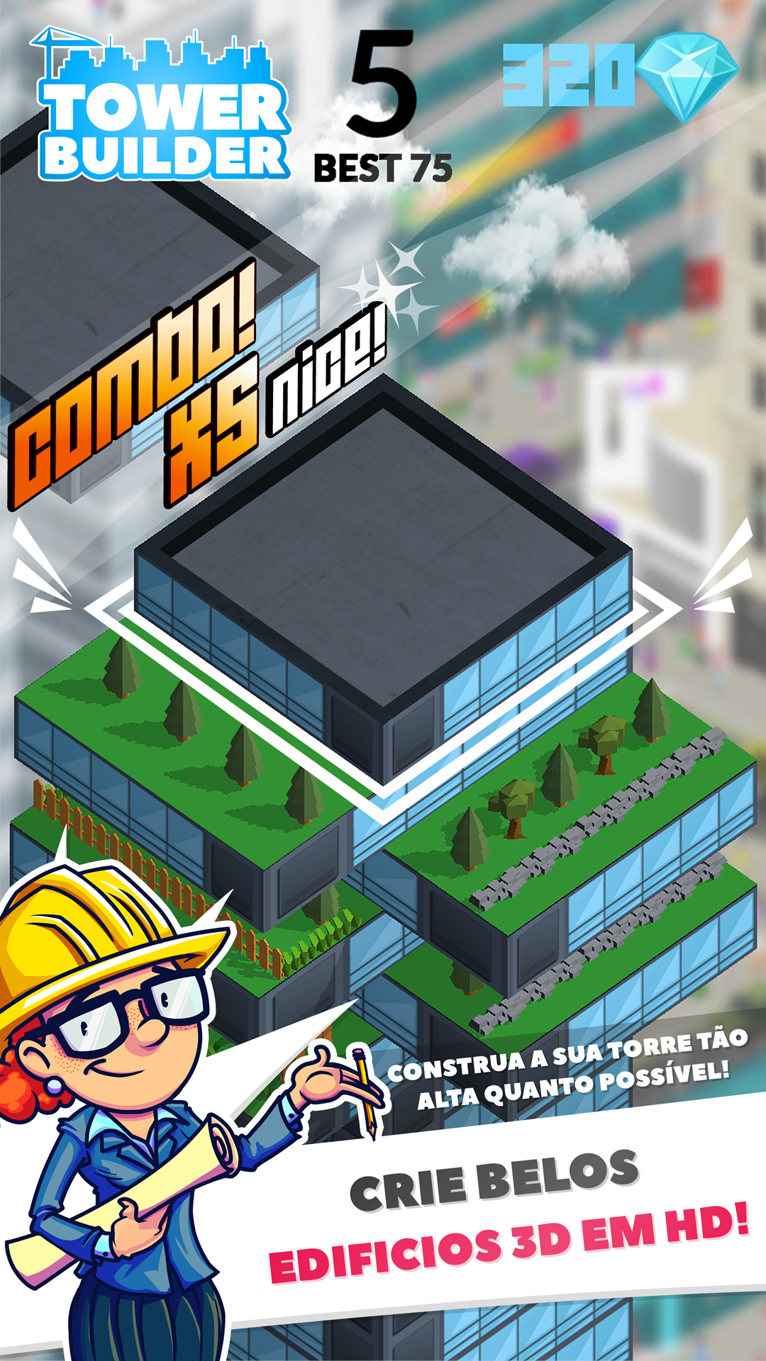 Captura de Tela do Jogo TOWER BUILDER: BUILD IT