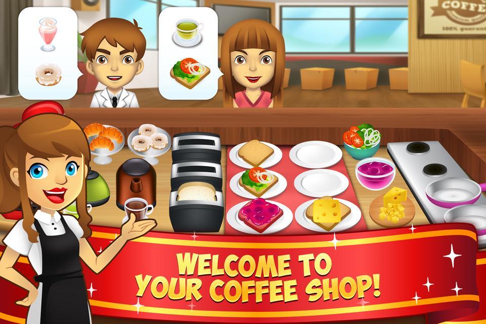 Screenshot 1 of ကျွန်ုပ်၏ ကော်ဖီဆိုင်- Cafe Shop ဂိမ်း 1.0.159