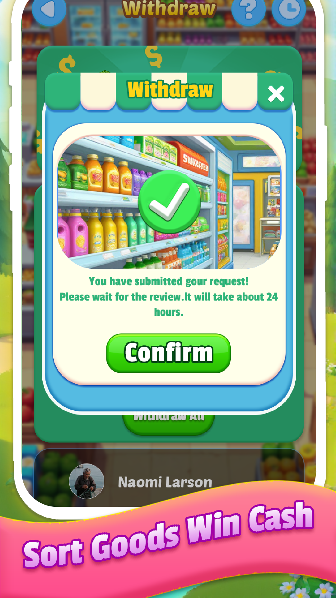 Скриншот игры Triple Goods Shelf: Win Prizes