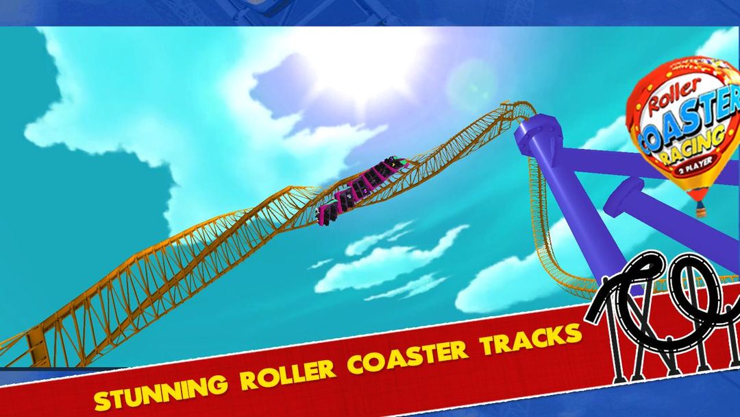 Screenshot of Roller Coaster Racing 3D 2 player