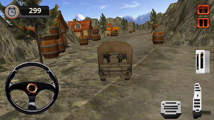 Mountains Army Cargo Truck Transporter Pro Game Screenshot