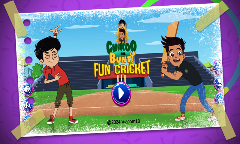 Captura de Tela do Jogo Chikoo Aur Bunty Fun Cricket